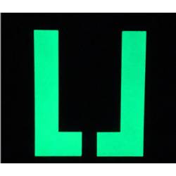 Marqueur phosphorescent en L pour marche d'escalier