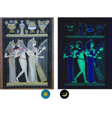 Papyrus phosphorescents "collection Egypte ancienne" - 10 fresques