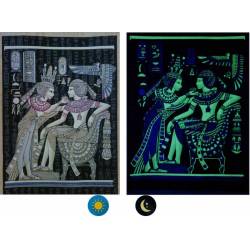 Papyrus phosphorescent "collection Egypte ancienne" - 10 fresques