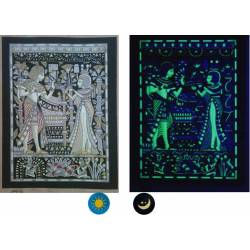 Papyrus phosphorescent "collection Egypte ancienne" - 10 fresques