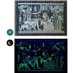 Papyrus phosphorescent "collection Egypte ancienne" - 10 fresques