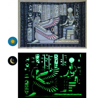 Papyrus phosphorescents "collection Egypte ancienne" - 10 fresques