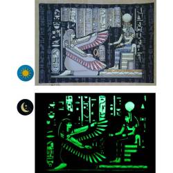 Papyrus phosphorescent "collection Egypte ancienne" - 10 fresques