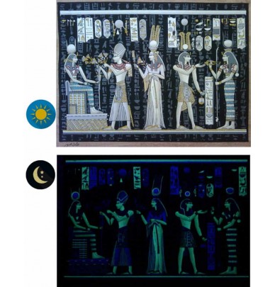 Papyrus phosphorescents "collection Egypte ancienne" - 10 fresques