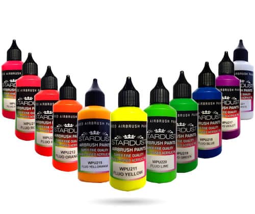 SÉRIE FLUORESCENTES – 11 PEINTURES ACRYLIQUES-PU