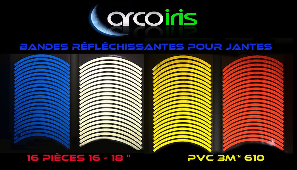 Liseret jantes réfléchissant Keiti® coloré autocollant 7 mètres