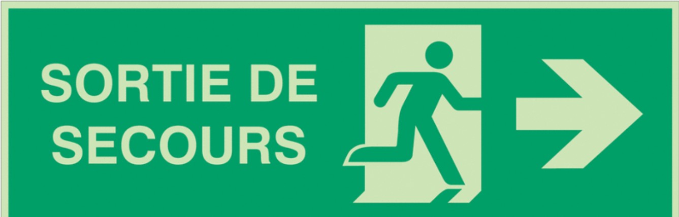 sortie de secours photoluminescente