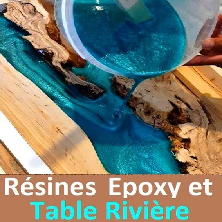 Table riviere époxy